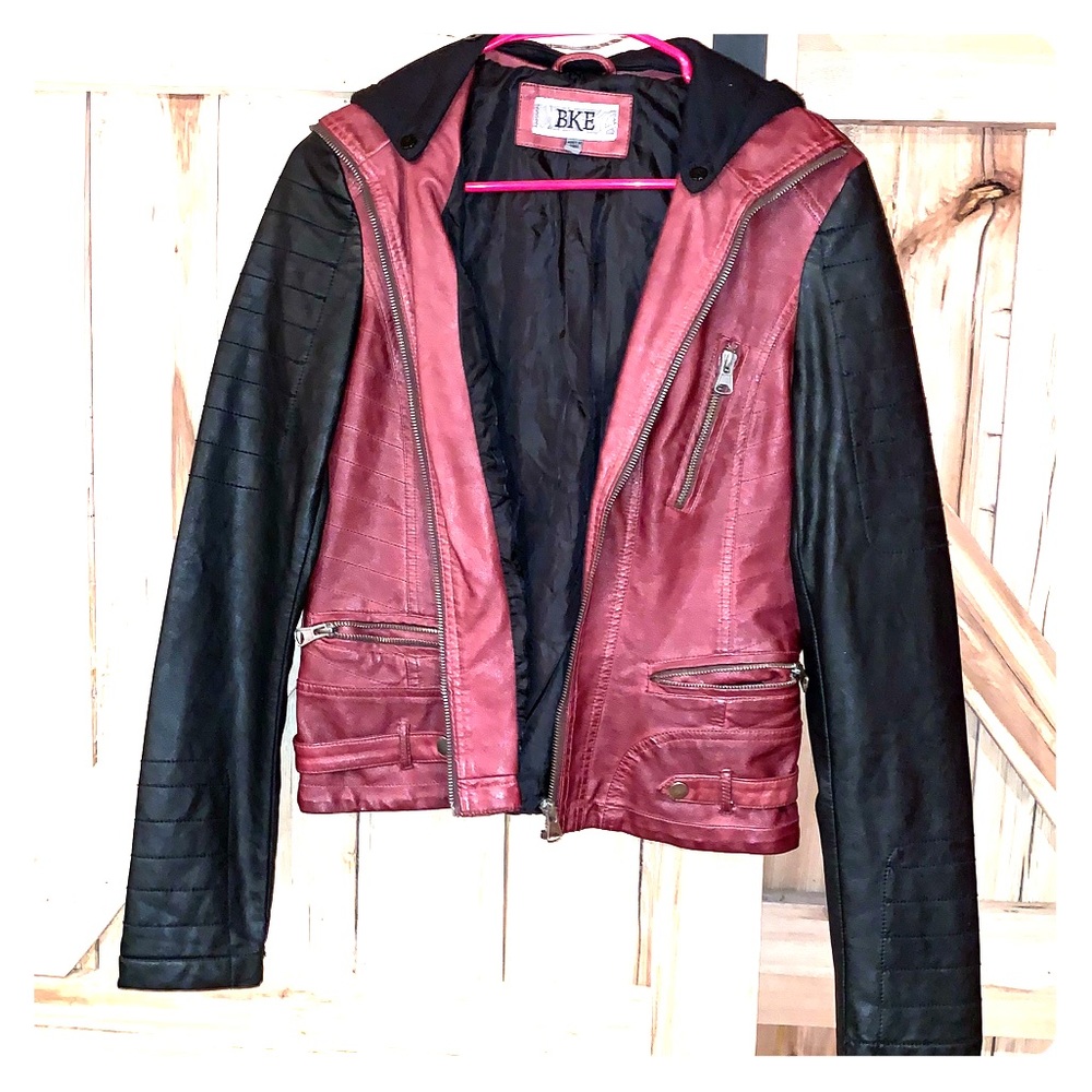 Buckle maroon/black jacket